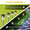 Solar Outdoor Lights, Solar Lights Outdoor Waterproof, Stainless Steel LED Pathway Lights Outdoor Solar Lights Solar Garden Lights for Patio, Lawn, Yard and Landscape