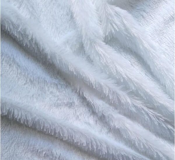 VRB Dec 1 Mtr 60Inch Fur White Solid Cloth For Decoration,Baby Photoshoot Props Cloth For Decoration,Parties,Costumes, Gift Packing,Party Decor,Backdrop For Wedding Mandap,Pooja (White, 1 Mtr)