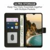 AIBEX ® Shock Proof Flip Compatible for Samsung A14 5G Flip Cover Leather Finish | Inside TPU with Card Pockets | Wallet Stand | Complete Protection Flip Case
