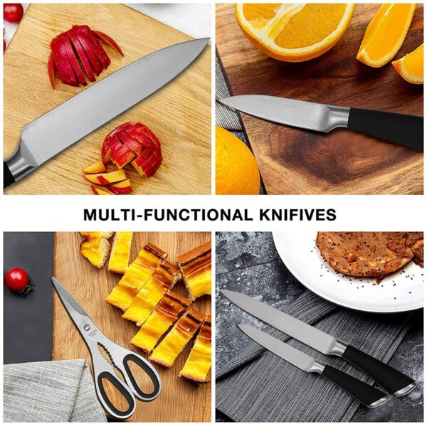1776157129_Stainless-Steel-Kitchen-Knife-Set-with-Rotating-Black-Stand-7-Piece-Professional-Kitchen-Knife-Set-Rotating-Holder-Precision-Sharp-Chef-Knives.jpg Stainless Steel Kitchen Knife Set with Rotating Black Stand & 7 Piece Professional Kitchen Knife Set Rotating Holder Precision Sharp Chef Knives