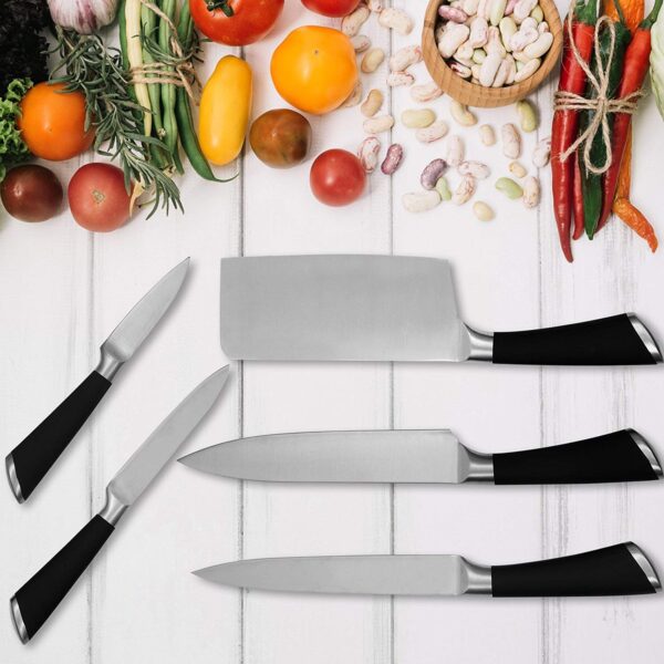1776157131_Stainless-Steel-Kitchen-Knife-Set-with-Rotating-Black-Stand-7-Piece-Professional-Kitchen-Knife-Set-Rotating-Holder-Precision-Sharp-Chef-Knives.jpg Stainless Steel Kitchen Knife Set with Rotating Black Stand & 7 Piece Professional Kitchen Knife Set Rotating Holder Precision Sharp Chef Knives