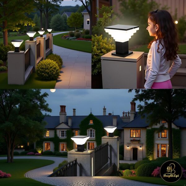 BrighLyt Waterproof Outdoor Gate Light for Home Entrance, Decorative Garden Lamp, Rustproof Gate Lamp, Pillar for Patio & Boundary Wall (GL30, Pack of 1)