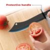 Stainless Steel Meat Knife for Kitchen, Heavy Duty Knife for Chopping, Dicing & Mincing,Butcher Knife for Home & Restaurant Use,Ergonomic Handle (1PC, Black)