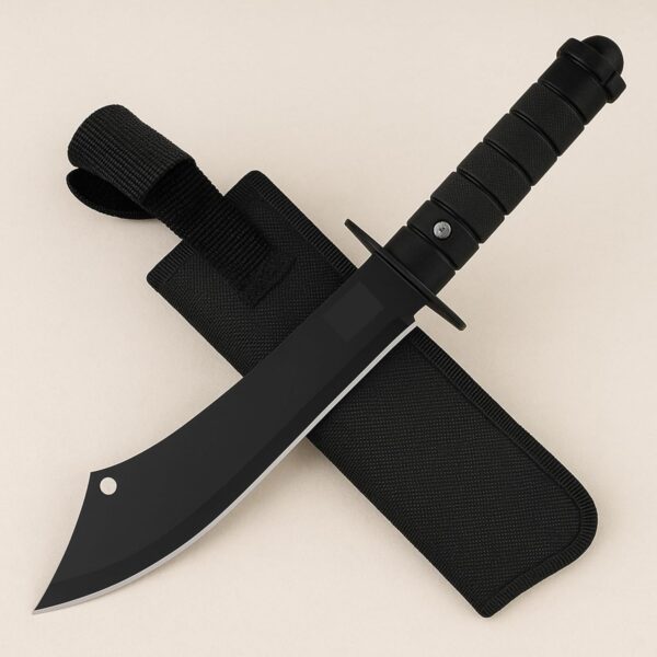 Stainless Steel Meat Knife for Kitchen, Heavy Duty Knife for Chopping, Dicing & Mincing,Butcher Knife for Home & Restaurant Use,Ergonomic Handle (1PC, Black)