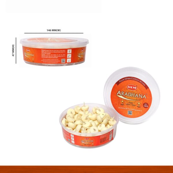 1776166936_Hem-Aradhna-Pure-Ghee-Diya-with-Batti-Pack-of-100-Diyas-Pooja-Room-Items-for-Home-Wax-Free-Ghee-Wicks-for-Prayers-Rituals-Special-Occasions-Burning-Time-30-mins.jpg Hem Aradhna Pure Ghee Diya with Batti Pack of 100 Diyas | Pooja Room Items for Home | Wax Free | Ghee Wicks for Prayers, Rituals & Special Occasions | Burning Time: 30 mins
