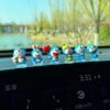 Doraemon Cartoon Mini Figurines 6 Pcs Set – Colorful Resin Car Dashboard Decor, Cute Home & Office Accessories-6