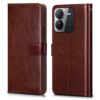 WOW IMAGINE Shock Proof Flip Cover Back Case Cover for WOW IMAGINE Shock Proof Flip Cover Back Case Cover for iQOO Z9 5G (Flexible | Leather Finish | Card Pockets Wallet & Stand | Chestnut Brown)