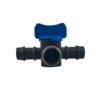 Drip Irrigation Mini T Type Valve with Blue Handle|Plastic 3-Way Barbed Flow Control Valves|for Watering Pipe Multi Joint Connectors Home Garden Agriculture Irrigation Accessory-20MM(25 Pcs)