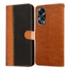 Amazon Brand - Solimo Flip Leather Mobile Cover (Soft, Flexible Amazon Brand - Solimo Flip Leather Mobile Cover (Soft, Flexible & Kickstand Back case) Compatible for Oppo A58 4G (CamelBlack)