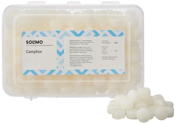 1776192710_Amazon-Brand-Solimo-Camphor-250-Gram-100-Natural-Camphor-For-Puja-Arti-Meditation-Freshens-Air-Neutralises-Bad-Odours-Insect-Repellent.jpg Amazon Brand - Solimo Camphor | 250 Gram | 100% Natural Camphor | For Puja, Arti, Meditation | Freshens Air, Neutralises Bad Odours | Insect Repellent