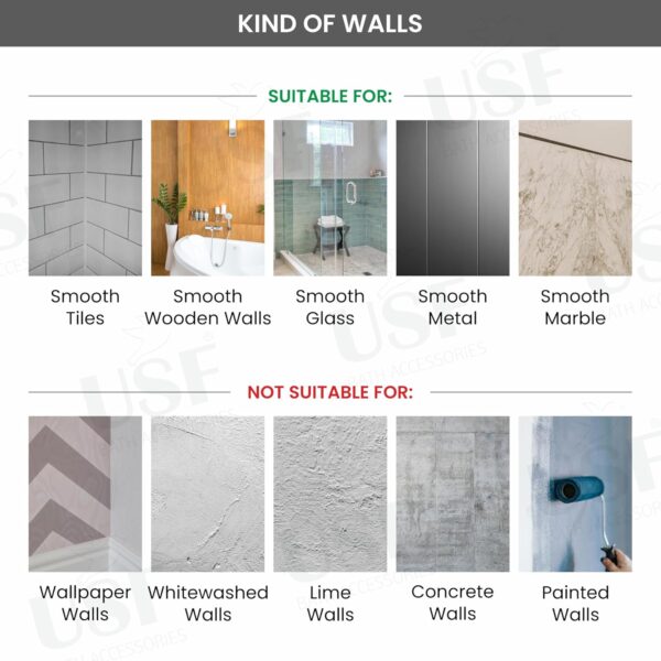 U-S-F BATH ACCESSORIES USF Wall Mounted Corner Shelf for Bathroom, Adhesive Storage Rack for Toiletries and Kitchen Essentials with Space Saving Design (Chrome, Pack of 1)