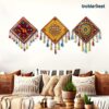 Gujrati Wooden Wall Art Hanging for Living Traditional Rangoli Design Room Decoration Item for Home, Modern Decor Items, Wall Hanging for Office and Bedroom (NGAC-082437)