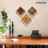 Gujrati Wooden Wall Art Hanging for Living Traditional Rangoli Design Room Decoration Item for Home, Modern Decor Items, Wall Hanging for Office and Bedroom (NGAC-082437)