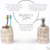 1776200652_Premium-Ceramic-Bathroom-Set-of-2-Soap-Dispenser-Toothbrush-Holder-for-Bathroom-Countertop-Stylish-Handmade-Ceramic-Bath-Accessories-Modern-Vanity-Set-Brown.jpg Premium Ceramic Bathroom Set of 2 | Soap Dispenser & Toothbrush Holder for Bathroom Countertop | Stylish Handmade Ceramic Bath Accessories | Modern Vanity Set | Brown