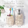 1776200653_Premium-Ceramic-Bathroom-Set-of-2-Soap-Dispenser-Toothbrush-Holder-for-Bathroom-Countertop-Stylish-Handmade-Ceramic-Bath-Accessories-Modern-Vanity-Set-Brown.jpg Premium Ceramic Bathroom Set of 2 | Soap Dispenser & Toothbrush Holder for Bathroom Countertop | Stylish Handmade Ceramic Bath Accessories | Modern Vanity Set | Brown