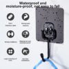 Heavy-Duty Adhesive Wall Hooks – Waterproof Transparent Utility Hooks for Bathroom, Kitchen, Door, Office – Removable Seamless Hanging Hooks Pack of 10