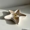 Kitty Cat®Concrete Jewelry Tray Trinket Dish, Decorative Star Fish Vanity Key Tray for Women – Cute Jewelry Plate, Ring Holder, Aesthetic Room Decor, White, Perfect for Birthday (13.5x13cm) (Starfish)