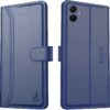 AIBEX ® Compatible for Vivo T1 Pro 5G Flip Cover AIBEX ® Compatible for Vivo T1 Pro 5G Flip Cover Leather Finish | Inside TPU with Card Pockets | Wallet Stand | Complete Protection Flip Case - Blue