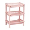 Epicasa® Plastic Multipurpose Storage Organizer Rack | Utility Cart for Living Room, Bathroom, Kitchen, Office | (Classic Pink, 3 Tier)