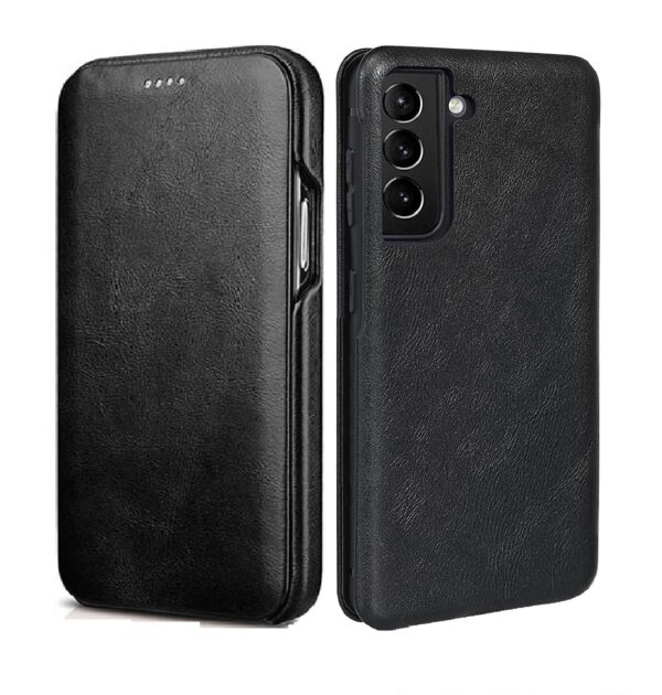WHITBULL Smart Magnetic Closer Flip Cover Compatible with Samsung Galaxy M56 5G / F56 5G (Black)