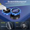for Samsung Galaxy Z Flip 7 Camera Lens Protector, Individual Metal Ring Tempered Glass Lens Cover, [Strong Adsorption] Scratch Resistant Ultra-Thin HD Clear Lens Cover, 1 Set-Titanium Blue