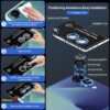 for Samsung Galaxy Z Flip 7 Camera Lens Protector, Individual Metal Ring Tempered Glass Lens Cover, [Strong Adsorption] Scratch Resistant Ultra-Thin HD Clear Lens Cover, 1 Set-Titanium Blue