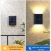 Solar Wall Lights Small Fence Lights Solar Powered Up Down LED Porch Light Luces Solares para Exteriores Garden Lights Outdoor Solar Landscape Lights Water (Pack of 1) (LIGHHT)