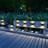 Solar Wall Lights Small Fence Lights Solar Powered Up Down LED Porch Light Luces Solares para Exteriores Garden Lights Outdoor Solar Landscape Lights Water (Pack of 1) (LIGHHT)