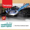Crystal Extreme Continuous Spark Gas Lighter | One Press Battery Operated | Ideal for Kitchen & Outdoor use |Battery Included | 1 year warranty | Multicolour