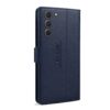 KIVANO LUXE® Compatible for Samsung Galaxy S21 FE 5G Luxury Handmade Leather Magnetic Flip Folio Case | Card Holder & Kickstand | Slim Protective Cover | Unisex - Blue