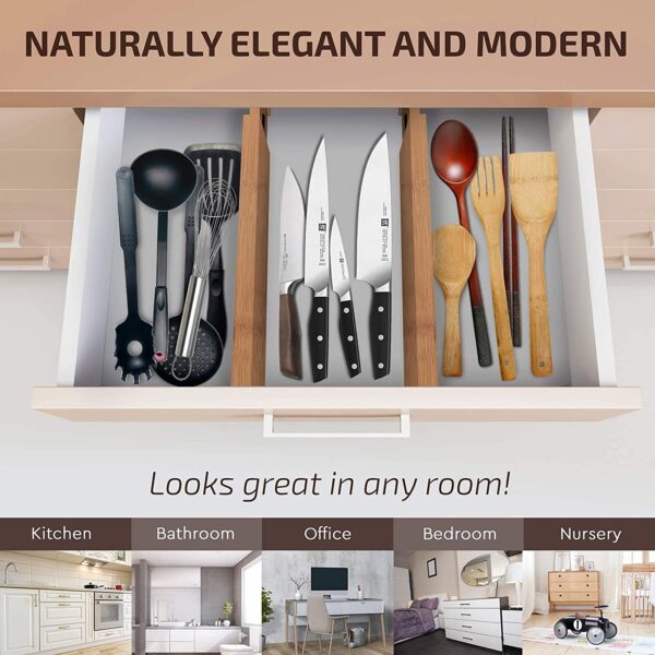 1776253418_Zollyss-Bamboo-Drawer-Dividers-Organizers-Expandable-Drawer-Organization-Separators-For-Kitchen-UtensilDresserBedroomBathroom-Office4-Pack-17.5-22-InNaturalEthylene-Vinyl-AcetateWoodBrown.jpg Zollyss Bamboo Drawer Dividers Organizers-Expandable Drawer Organization Separators For Kitchen Utensil,Dresser,Bedroom,Bathroom & Office,4-Pack 17.5-22 In,Natural(Ethylene Vinyl Acetate;Wood),Brown
