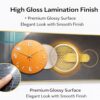 CHIBRO Big Size Wall Wallpaper Frame with Clock | Premium Wooden Playwood Decorative Wall Art Set | Modern Luxury Home Décor for Living Room, Bedroom & Office (Golden Dot Orbit)