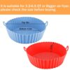 ZELKEY Round Silicone Air Fryer Tray – Reusable, Non-Stick, Heat-Resistant Liner – BPA-Free, Dishwasher Safe – Fits 6 to 8 Qt Air Fryers – Eco-Friendly, Oil-Free Cooking Mat - Multicolor (Pack of 2)