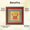 HindCraft Laxmi Ganesh Pyrite Frame Yantra | Shree Yantra Crystal Showpiece for Home Decor, Puja & Meditation | Spiritual Decorative Gift for Housewarming & Special Occasions