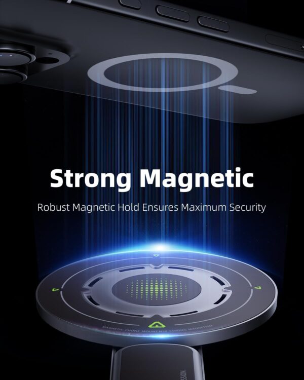 MOROFY 3 in 1 Magnetic Finger Ring Holder with Double-Sided Magnet, Phone Grip Stand, Fidget Toy Design, 360° Rotation, Magnetic Phone Stand Compatible with iPhone 17/16/15/14/13/12 Series (Black)