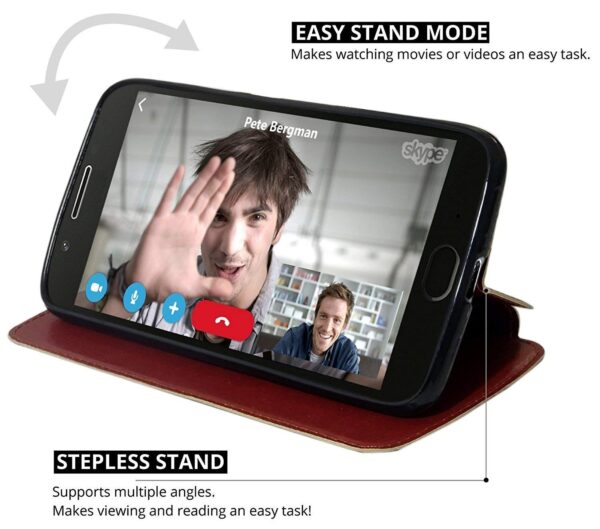1776272253_WHITBULL-Slim-Magnetic-Closer-Stand-Leather-Flip-Case-Cover-Compatible-with-iPhone-16-Pro-Brown.jpg WHITBULL Slim Magnetic Closer Stand Leather Flip Case Cover Compatible with iPhone 16 Pro - Brown