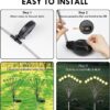 Starburst Swaying Solar Garden Light Warm Garden Light Outdoor Decoration Waterproof Path Lights for Balcony/Garden Plant Decoration Item (3)