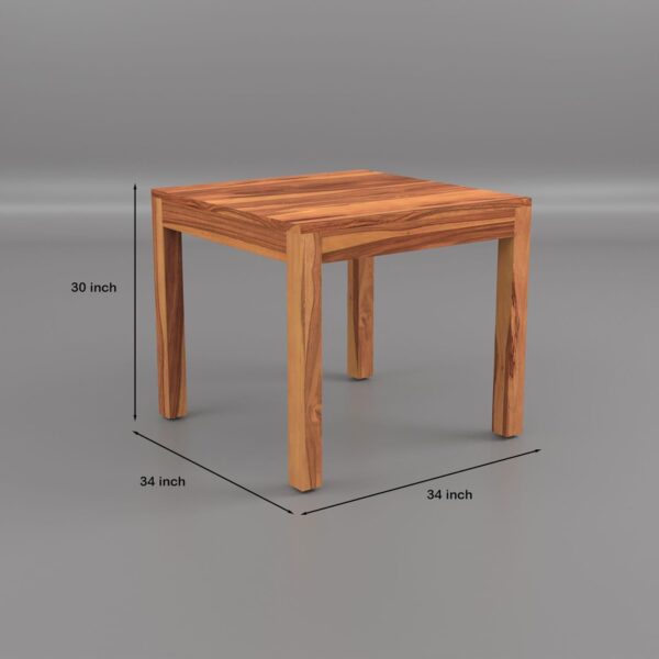 Solid Wood Cane 4 Seater Dining Table Set | Four Seater Dining Table with 4 Cushions Chairs for Dining Room | 4 Seater Dining Set for Hotel Restaurant | Sheesham, G-Honey