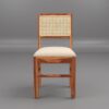 Solid Wood Cane 4 Seater Dining Table Set | Four Seater Dining Table with 4 Cushions Chairs for Dining Room | 4 Seater Dining Set for Hotel Restaurant | Sheesham, G-Honey