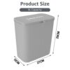 House of Quirk Plastic Hanging Trash Can With Lid, Double-Sided Open Design, Cabinet Door Hanging Wall Storage Bucket for Kitchen (9 Litre Grey)