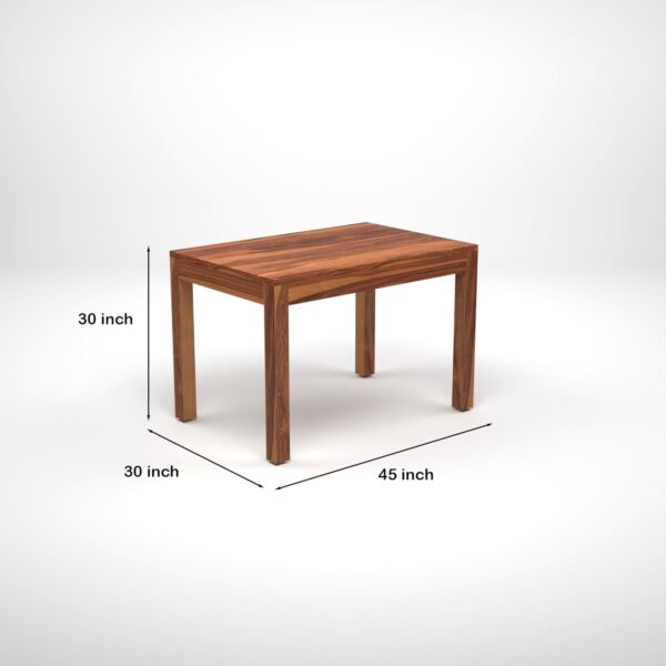 Solid Sheesham Wood 4 Seater Dining Table Set | 45 Inch Length Four Seater Dinner Table with 3 Cushions Chairs & 1 Bench | Dinning Table Set 4 Seater for Living Room | Honey
