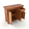 1776293274_Solid-Sheesham-Wood-Sideboard-Cabinet-for-Living-Room-Wooden-Storage-Cabinet-with-2-Cane-Doors-Drawer-Cabinet-Sideboard-Cabinet-for-Home-Hallway-B-Honey.jpg Solid Sheesham Wood Sideboard Cabinet for Living Room | Wooden Storage Cabinet with 2 Cane Doors, Drawer & Cabinet | Sideboard Cabinet for Home & Hallway | B-Honey