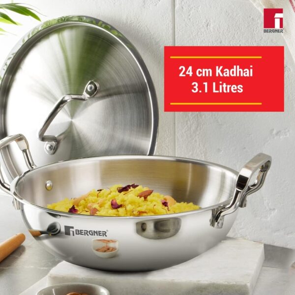 1776309042_Bergner-Tripro-Triply-Stainless-Steel-4-Pc-Cookware-Set-24-cm-Indian-WokKadai-with-Lid-22-cm-Frypan-16-cm-Tea-Pan-Even-and-Fast-Heating-Induction-Bottom-Gas-Ready-Silver.jpg Bergner Tripro Triply Stainless Steel 4 Pc Cookware Set, 24 cm Indian Wok/Kadai with Lid, 22 cm Frypan, 16 cm Tea Pan, Even and Fast Heating, Induction Bottom, Gas Ready, Silver