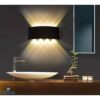 FILLISKA Aluminium LED Indoor/Outdoor Up Down Wall Light Warm White, IP-65 Waterproof & Shockproof Body(2 Year Warranty) (MattBlack 4up + 4down)