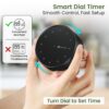 Portronics Tixie Rotational Countdown Timer with 12 Timing Gear & Magnetic Attachments, LED Indicator, Anti Slip Silicone Pad, Countdown Timer for Studying, Cooking, Yoga, Meditation, Office (Black)