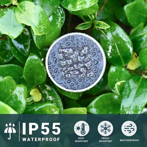 Solar Lights Outdoor Garden Led Light Landscape/Pathway Lights Stainless Steel-Pack of 8,Solar Path Light for Garden, Patio, Yard Auto On/Off Stainless Steel (Warm yellow, 8)