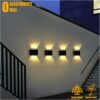 XIBO 6 LED Wall Solar Light Solar Security Lights Solar Wall Light Outdoor Waterproof Balcony Wall Lights for Courtyard Street Landscape Garden Decor Lamp Outdoor Wall Lamp.