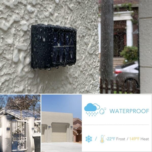 XIBO 6 LED Wall Solar Light Solar Security Lights Solar Wall Light Outdoor Waterproof Balcony Wall Lights for Courtyard Street Landscape Garden Decor Lamp Outdoor Wall Lamp.