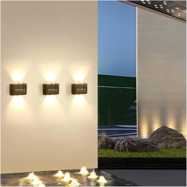 XIBO 6 LED Wall Solar Light Solar Security Lights Solar Wall Light Outdoor Waterproof Balcony Wall Lights for Courtyard Street Landscape Garden Decor Lamp Outdoor Wall Lamp.