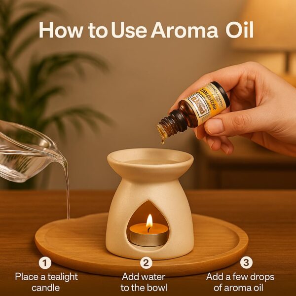Pure Source India Aroma Diffuser Oil Set of 6 (Lavender, Lemongrass, Rose, Jasmine, Sandalwood, Mogra 15ml Each) | Pure Aroma Fragrance Oils for Home, Office Hotel, Resort and Spa